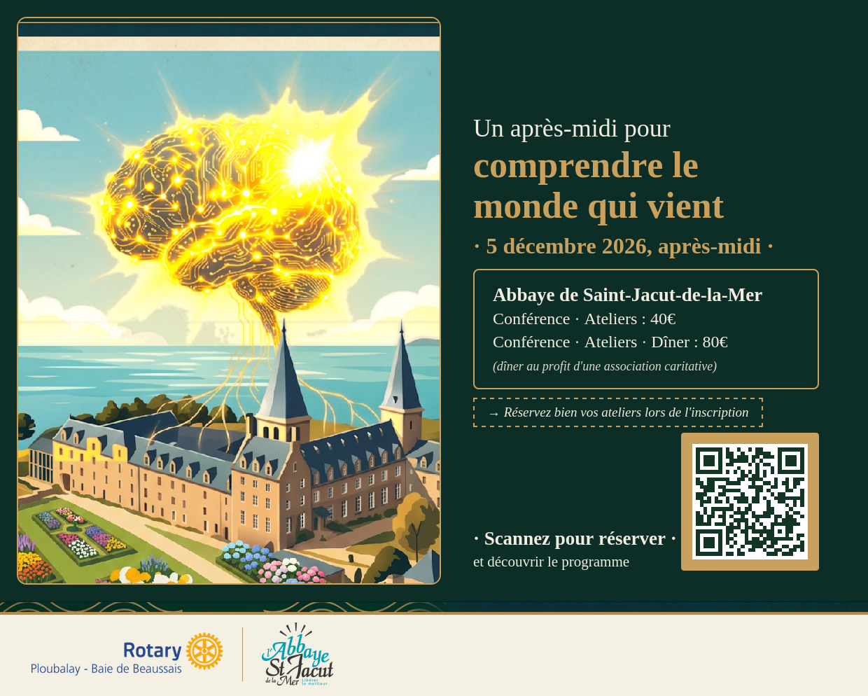 Un après-midi pour comprendre le monde qui vient - 5 décembre 2026, Abbaye de Saint-Jacut-de-la-Mer